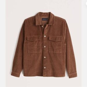 Abercrombie & Fitch Brown Corduroy Shacket 100% Cotton
